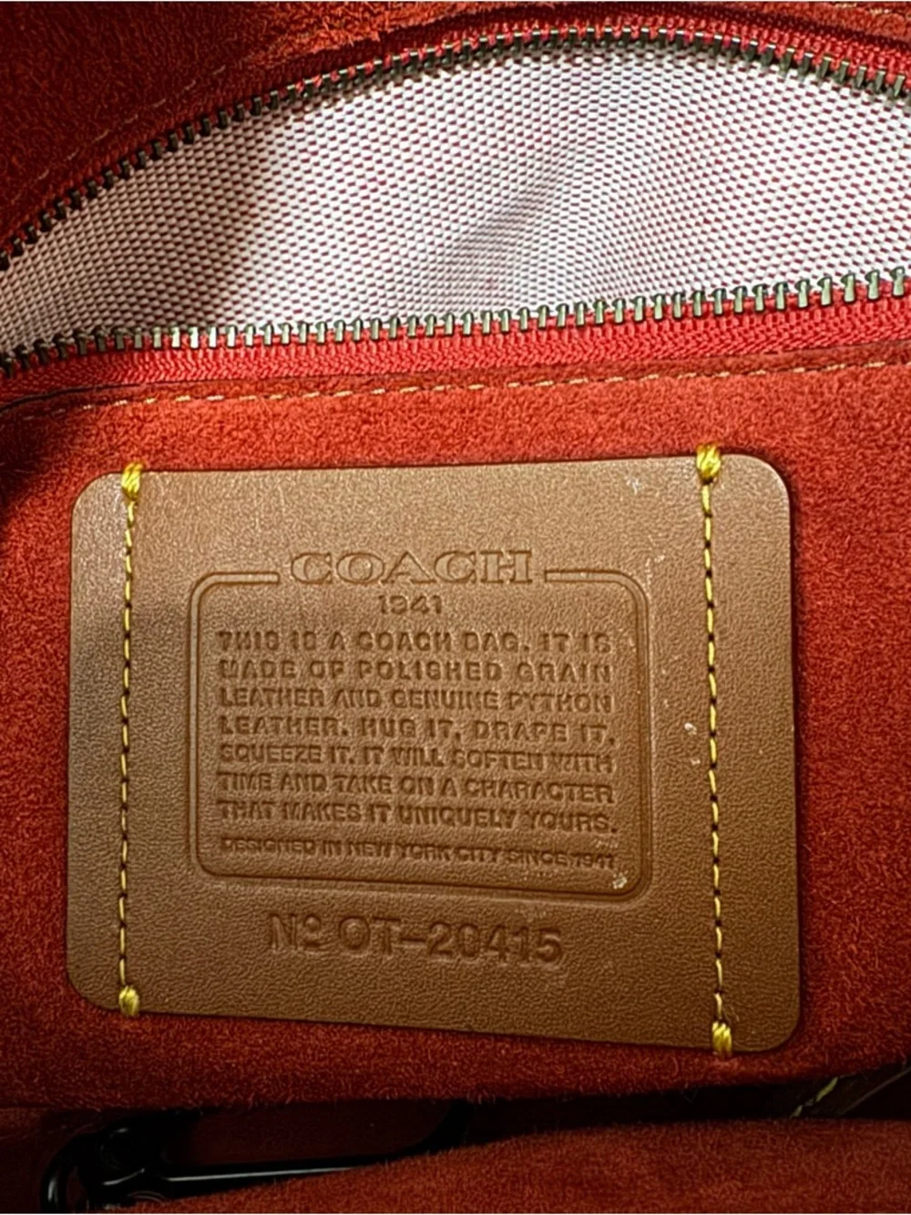 Vintage Coach 1941 outlaw satchel with snakeskin limited edition